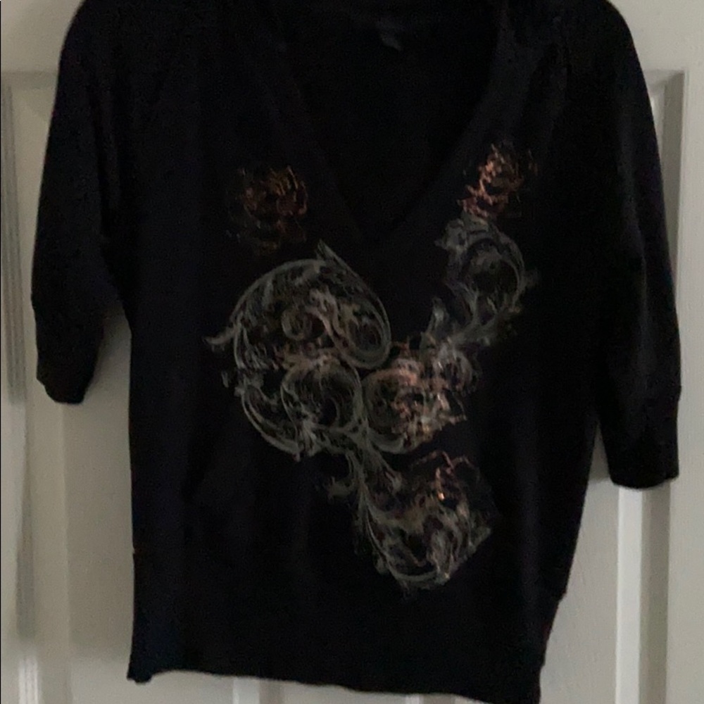 Black design hoodie
